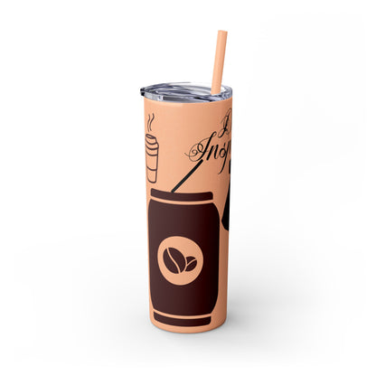 Skinny Tumbler with Straw, 20oz | Aesthetic Graphic Design