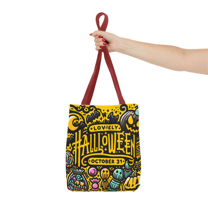 Fashionable Halloween tote bag made from sustainable materials for a greener future