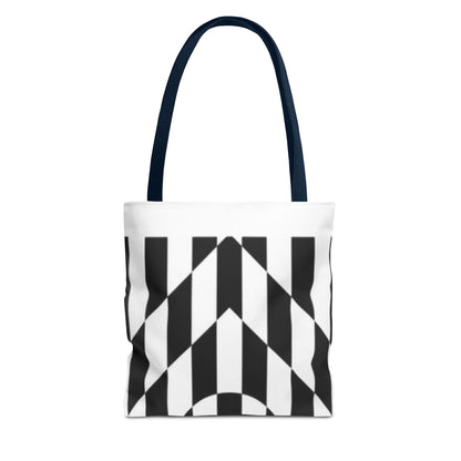 Stylish and eco-friendly reusable blue handled tote bag for everyday wear.