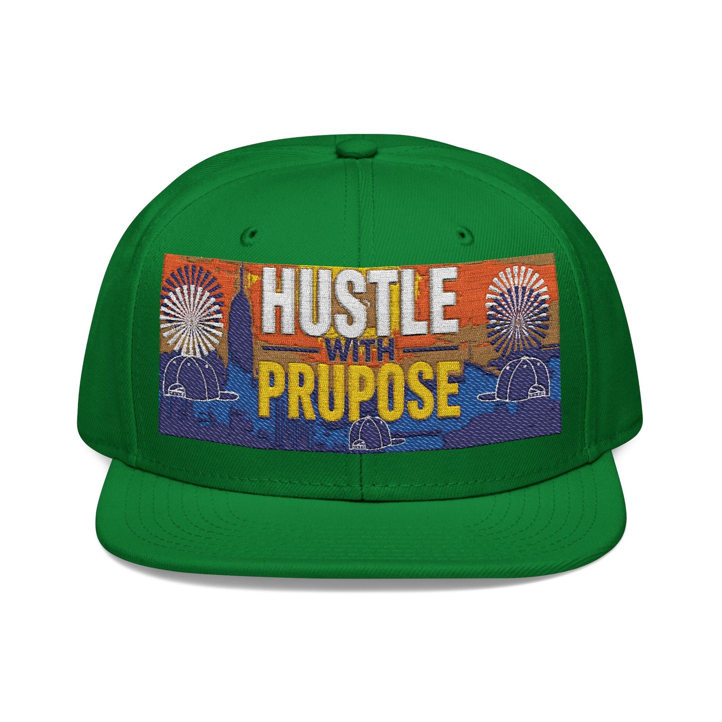 Hustle with Purpose Snapback Hat - Stylish Embroidered Cap for Motivated Individuals