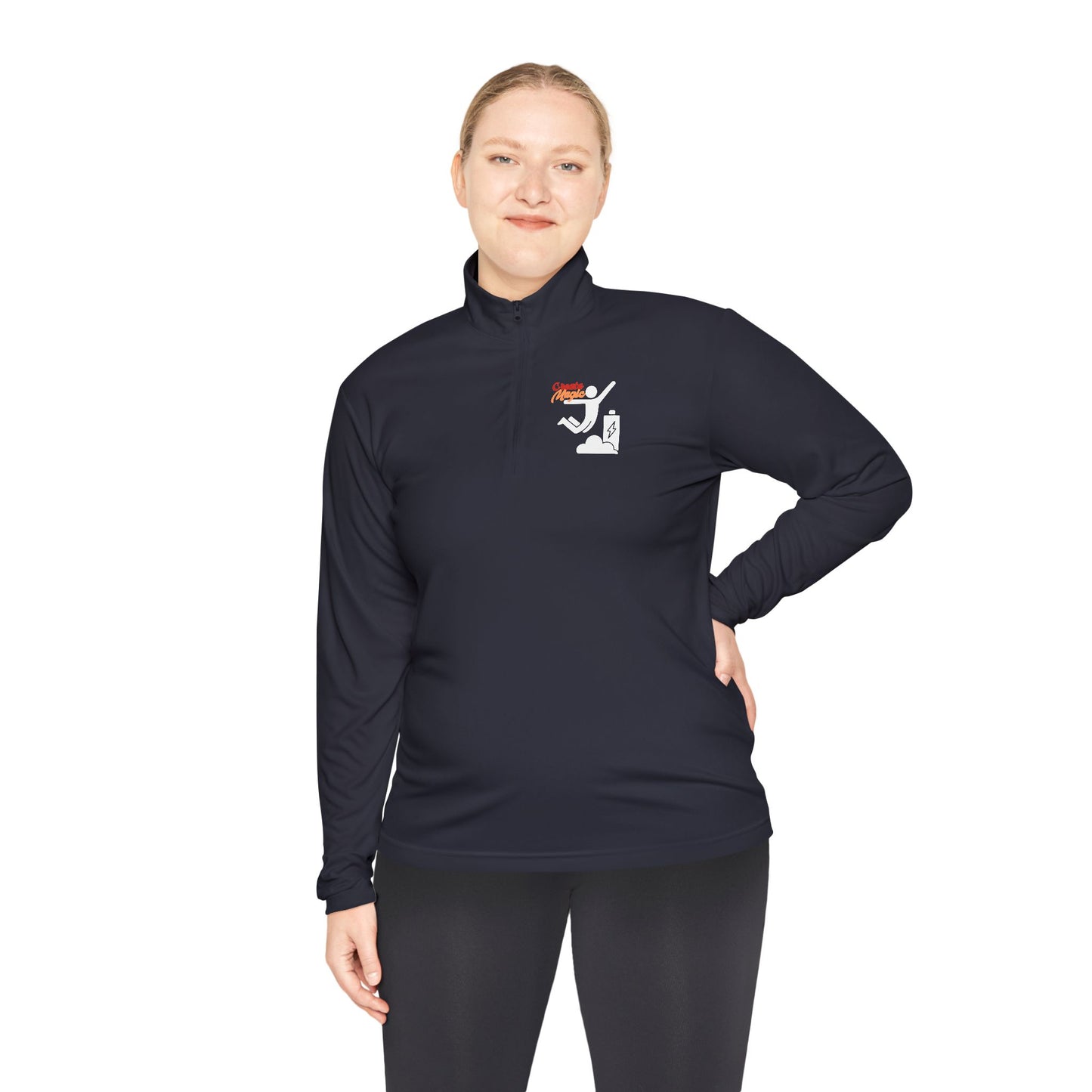 Modern Unisex Quarter-Zip Sweatshirt – Cozy & Fashionable Graphic Pullover