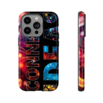 Vibrant Phone Case: 'CONNECT IDEAS' Design for Protection and Style