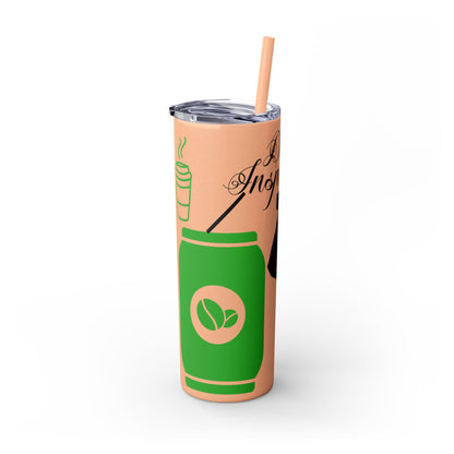 Skinny Tumbler with Straw, 20oz | Aesthetic Graphic Design