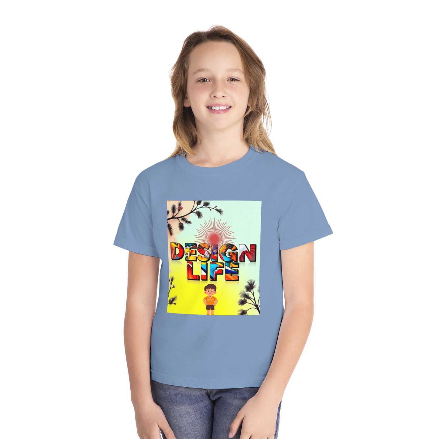 Youth Midweight Tee | Colorful Graphic Design