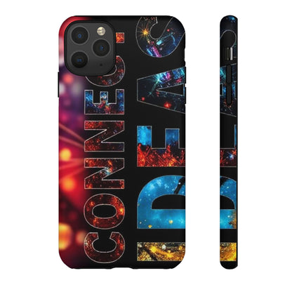 Vibrant Phone Case: 'CONNECT IDEAS' Design for Protection and Style