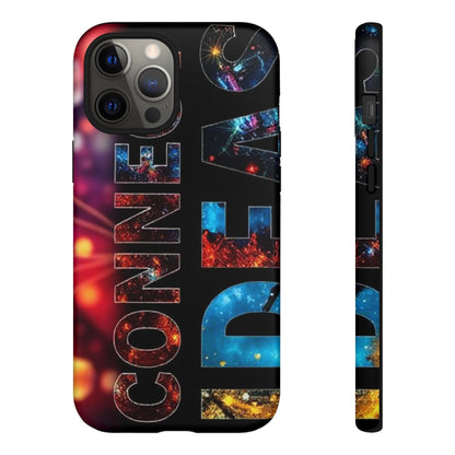 Vibrant Phone Case: 'CONNECT IDEAS' Design for Protection and Style