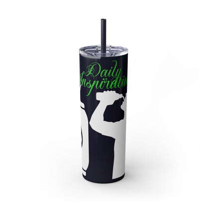 Skinny Tumbler with Straw, 20oz | Aesthetic Graphic Design