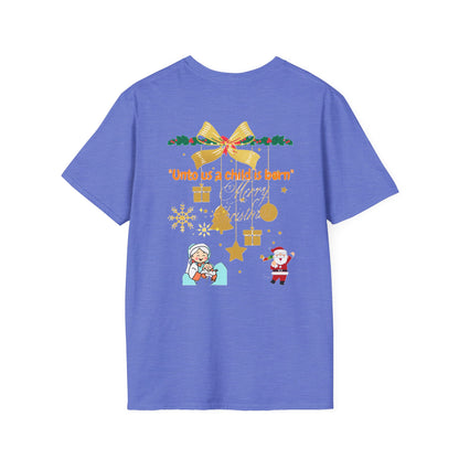 "Festive Christmas Unisex Softstyle T-Shirt | Exclusive Artify Design Holiday Apparel"