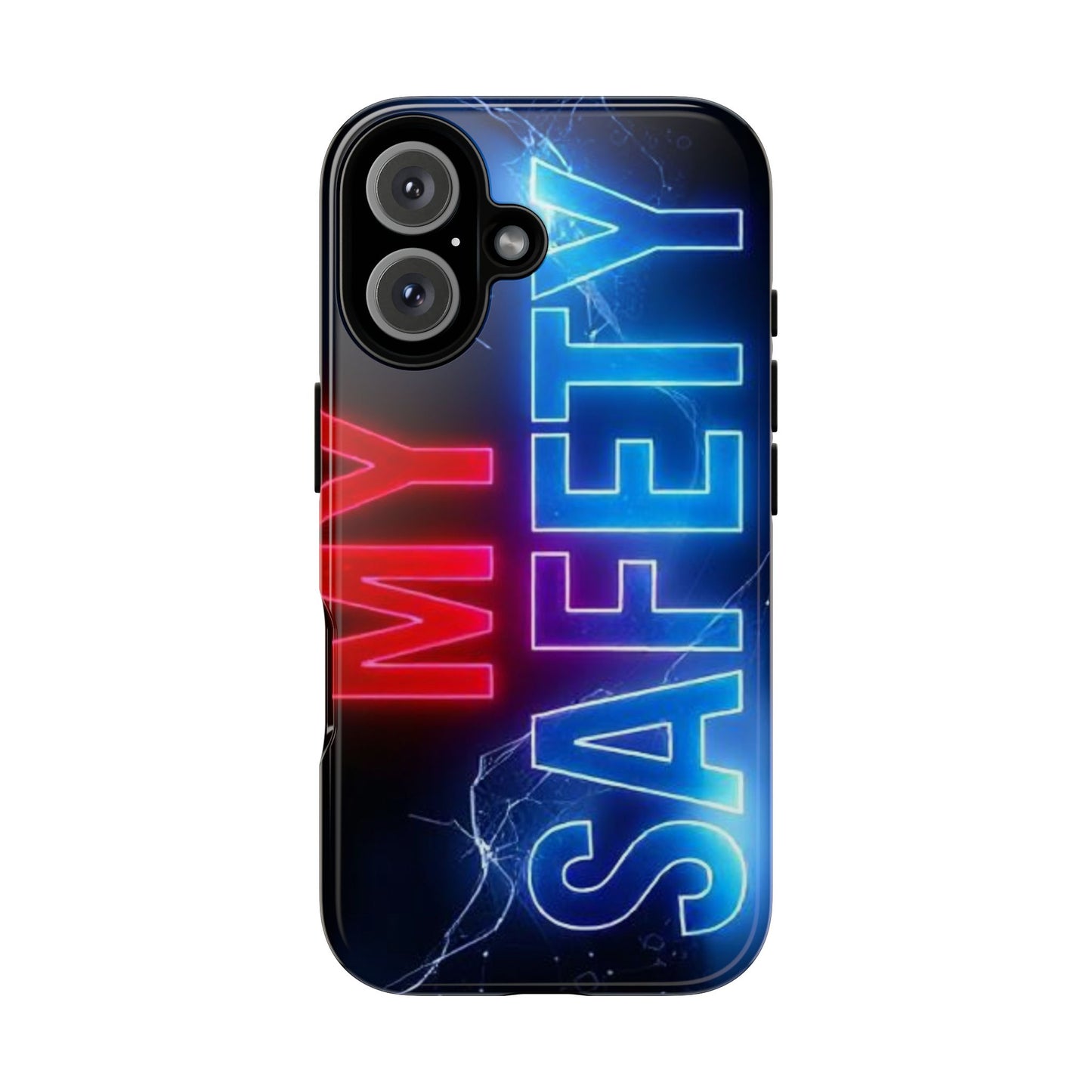 Vibrant Phone Case: 'MY SAFETY' Design for Protection and Style