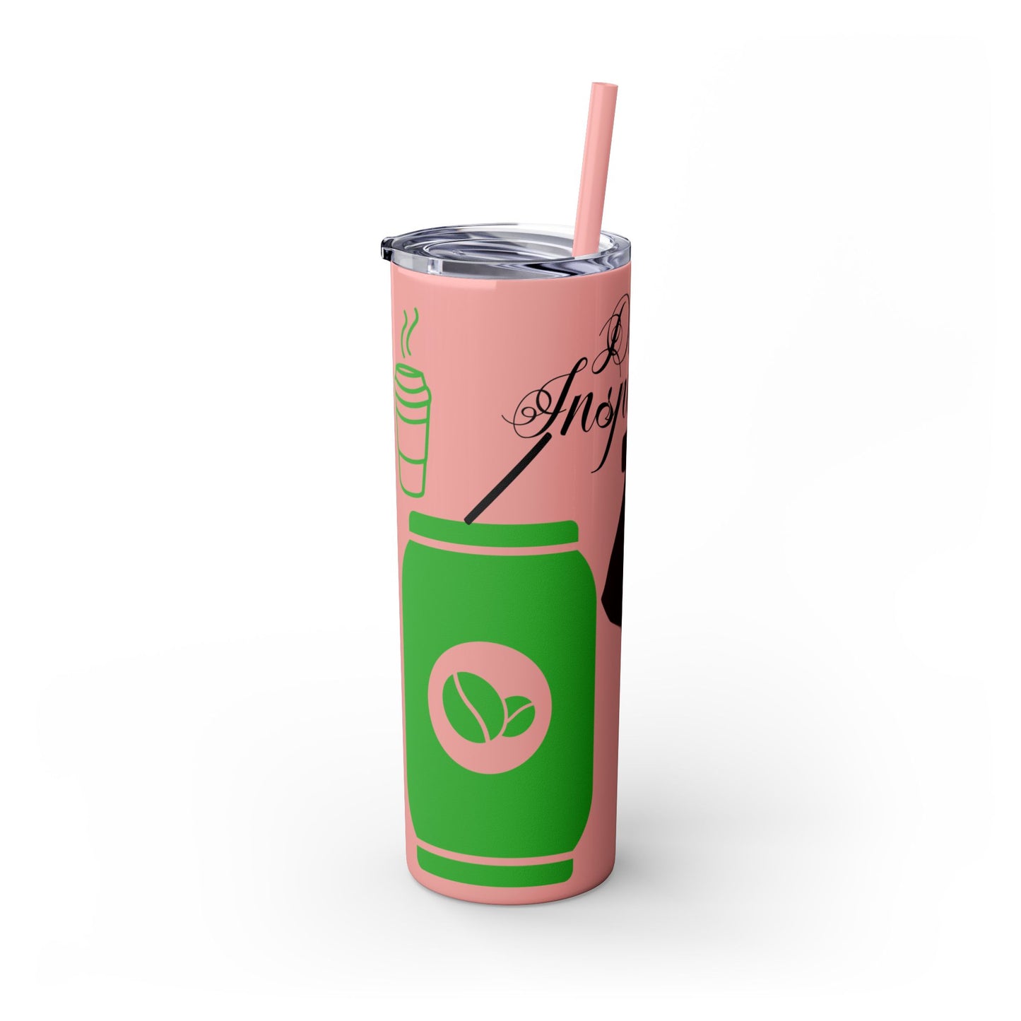 Skinny Tumbler with Straw, 20oz | Aesthetic Graphic Design