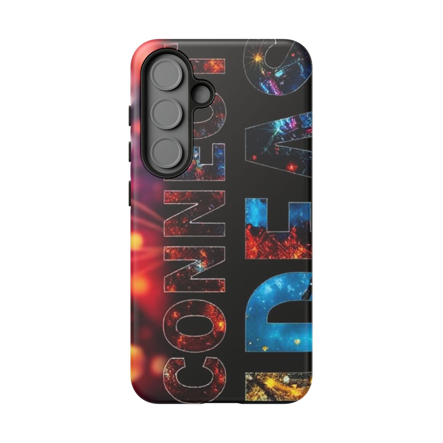 Vibrant Phone Case: 'CONNECT IDEAS' Design for Protection and Style