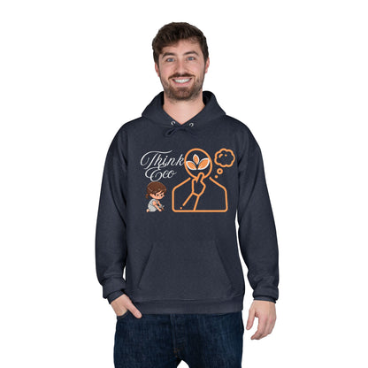 Sustainable Unisex Pullover Hoodie | 'Think Eco, Save Tomorrow' Earth-Friendly Design