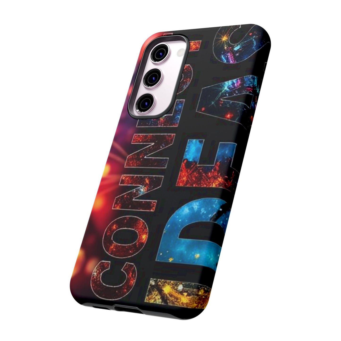 Vibrant Phone Case: 'CONNECT IDEAS' Design for Protection and Style