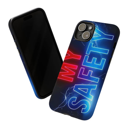 Vibrant Phone Case: 'MY SAFETY' Design for Protection and Style