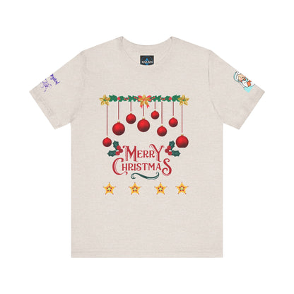 Merry Christmas Unisex Tee | Unique Graphic for Holiday by Artify Wear, OZAN Digital