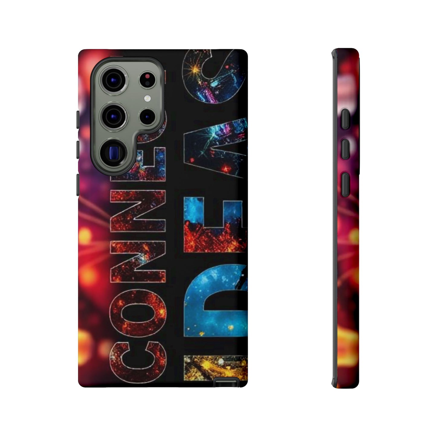 Vibrant Phone Case: 'CONNECT IDEAS' Design for Protection and Style