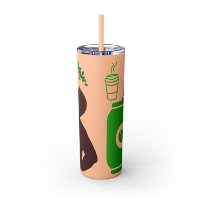 Skinny Tumbler with Straw, 20oz | Aesthetic Graphic Design