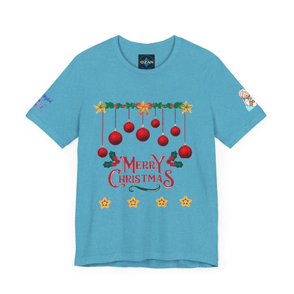 Merry Christmas Unisex Tee | Unique Graphic for Holiday by Artify Wear, OZAN Digital