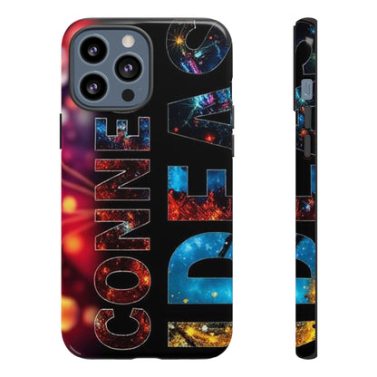 Vibrant Phone Case: 'CONNECT IDEAS' Design for Protection and Style