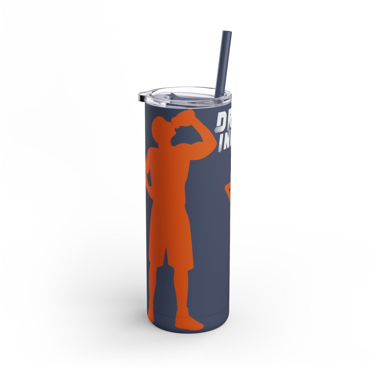 Sustainable insulated  blue tumbler filled with steaming coffee or an ice-cold drink, maintaining the ideal temperature for hours 