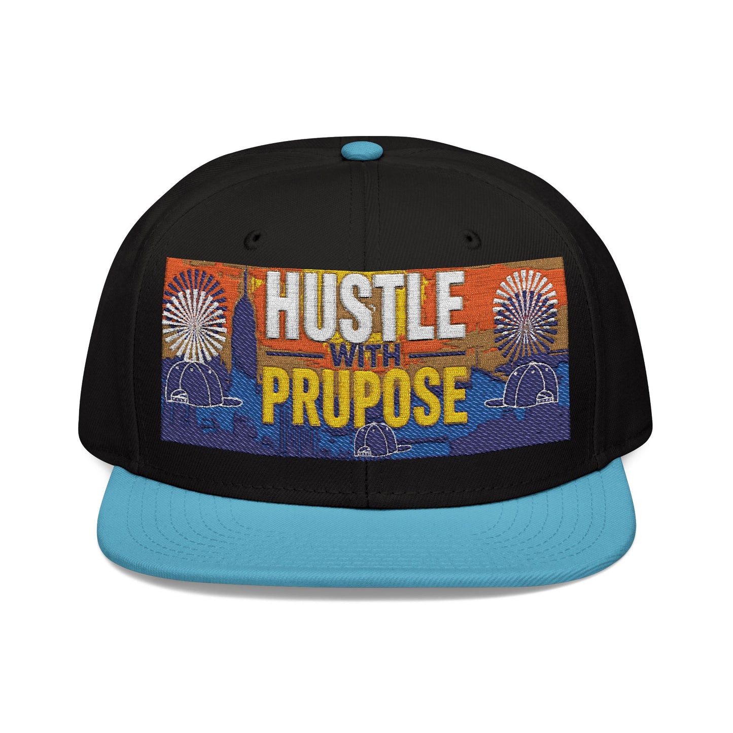 Hustle with Purpose Snapback Hat - Stylish Embroidered Cap for Motivated Individuals