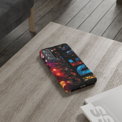 Vibrant Phone Case: 'CONNECT IDEAS' Design for Protection and Style