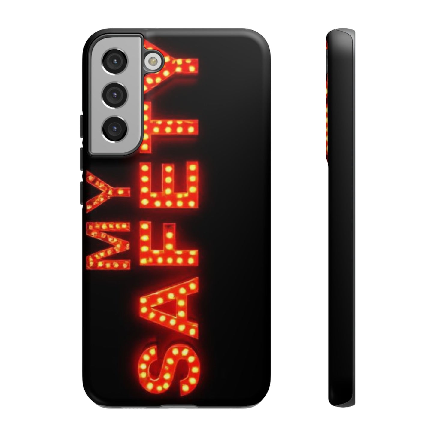 Vibrant Phone Case: 'MY SAFETY' Design for Protection and Style