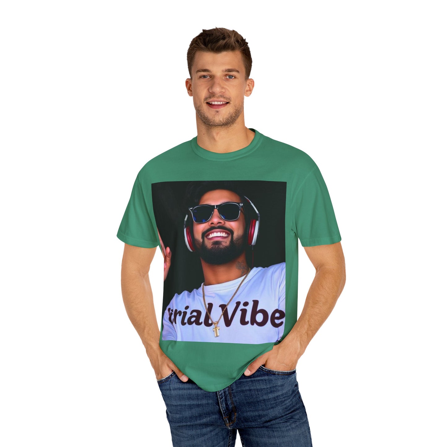 Unisex Garment-Dyed T-shirt - 'Trial Vibe' & 'Rise Higher' Inspirational Graphic Tee