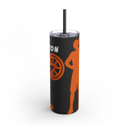 side view of  lightweight yet sturdy reusable tumbler, perfect for eco-conscious users, travelers, and daily hydration.