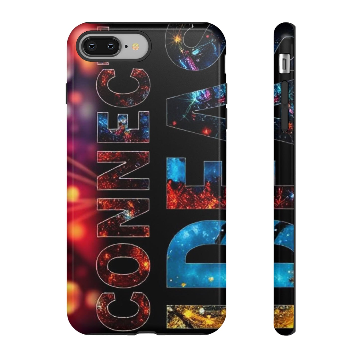 Vibrant Phone Case: 'CONNECT IDEAS' Design for Protection and Style