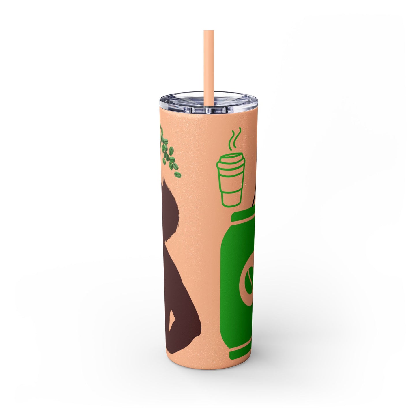 Skinny Tumbler with Straw, 20oz | Aesthetic Graphic Design