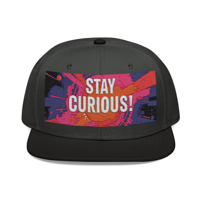 Embroidered Snapback Cap - Inspiring Headwear for Trendsetters - Stay Curious!