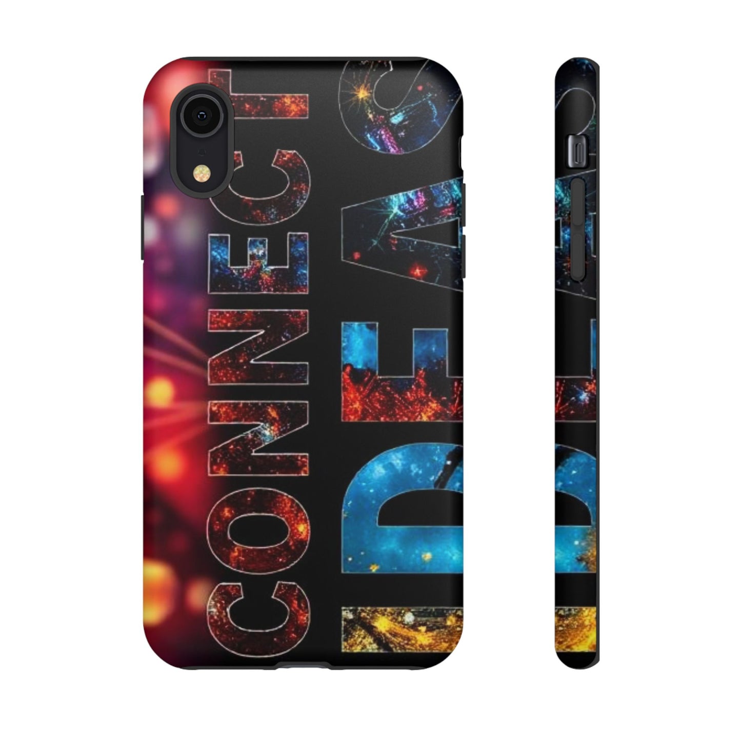 Vibrant Phone Case: 'CONNECT IDEAS' Design for Protection and Style