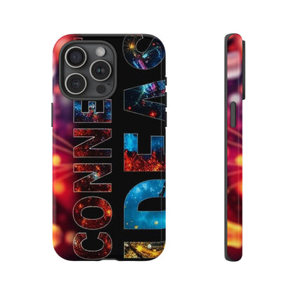 Vibrant Phone Case: 'CONNECT IDEAS' Design for Protection and Style