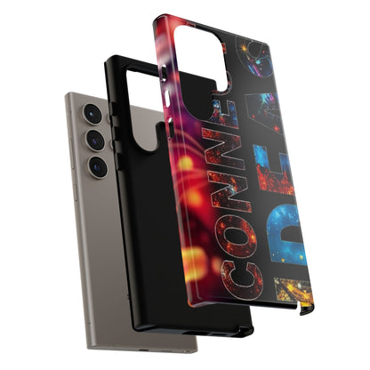 Vibrant Phone Case: 'CONNECT IDEAS' Design for Protection and Style