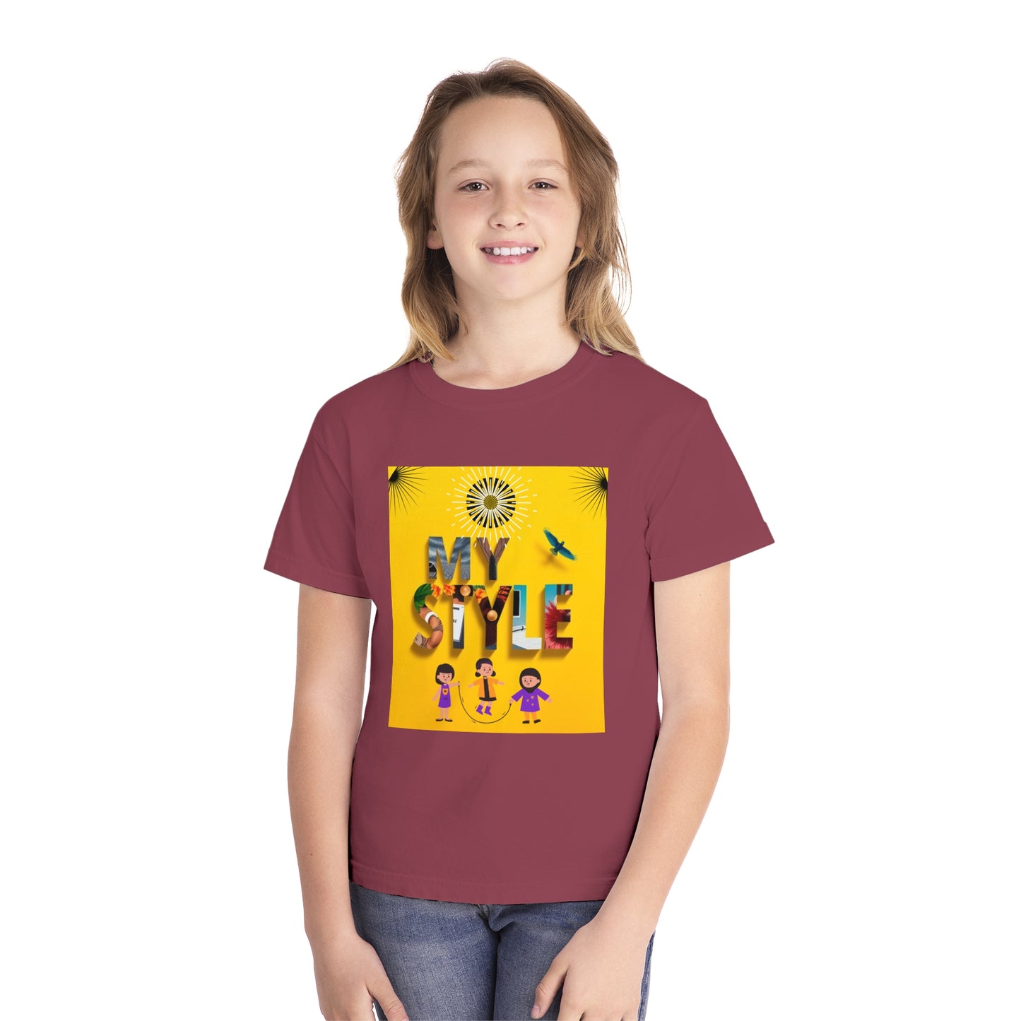 Youth Midweight Tee | Colorful Graphic Design