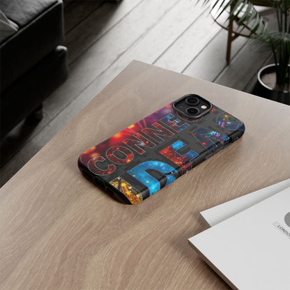 Vibrant Phone Case: 'CONNECT IDEAS' Design for Protection and Style