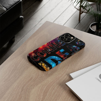 Vibrant Phone Case: 'CONNECT IDEAS' Design for Protection and Style