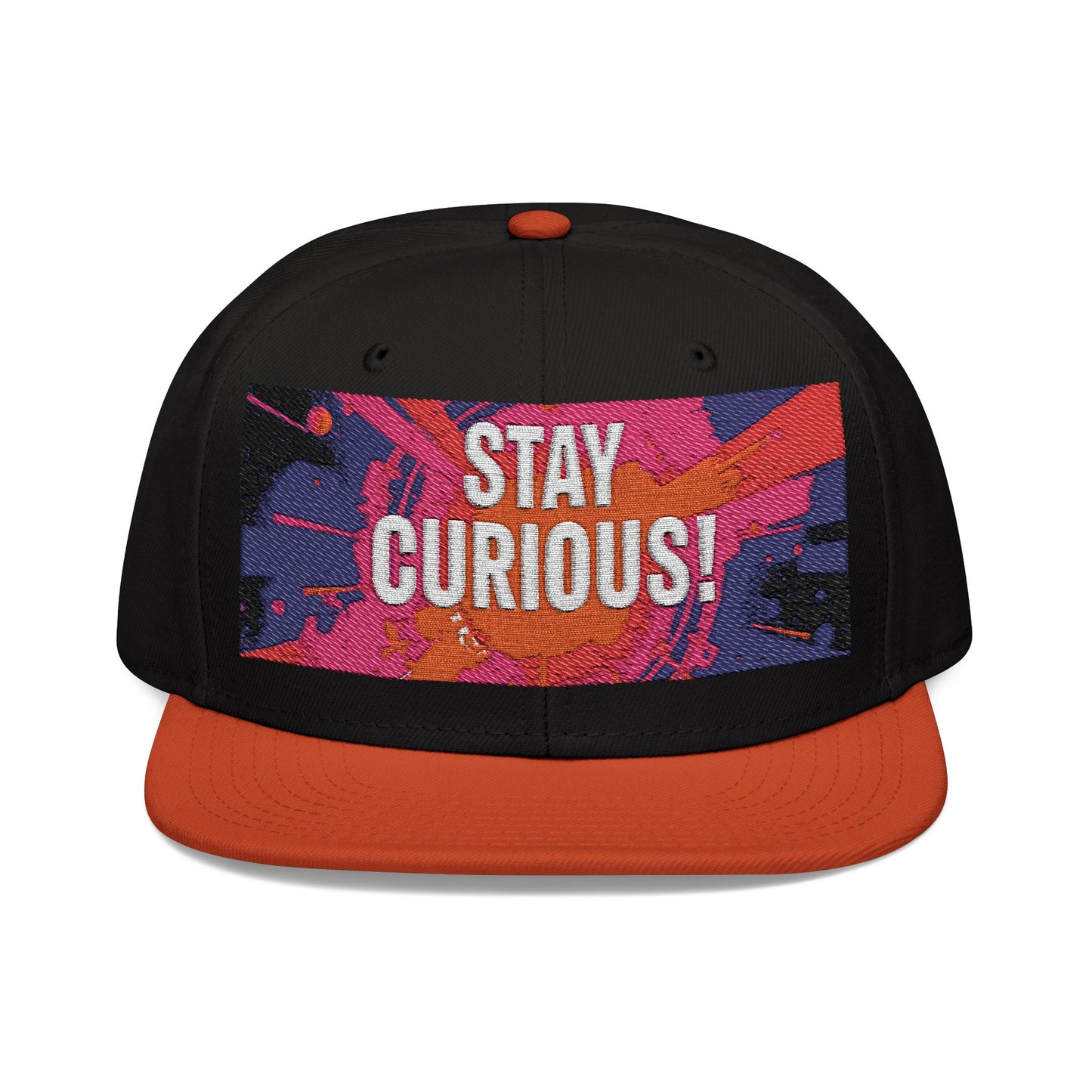 Embroidered Snapback Cap - Inspiring Headwear for Trendsetters - Stay Curious!