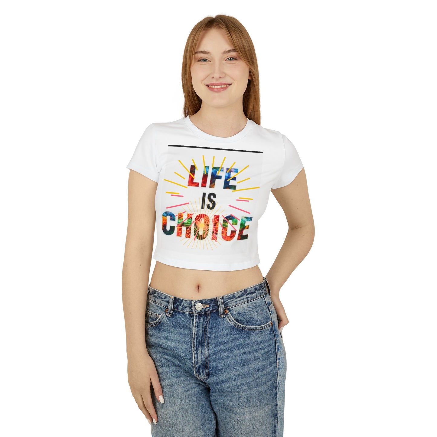 Women's Baby Tee - "Life is Choice" & "No Love, No Life" Design