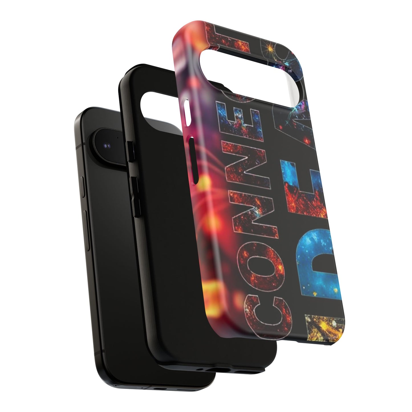 Vibrant Phone Case: 'CONNECT IDEAS' Design for Protection and Style