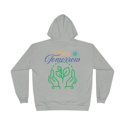 Sustainable Unisex Pullover Hoodie | 'Think Eco, Save Tomorrow' Eco-Friendly Design