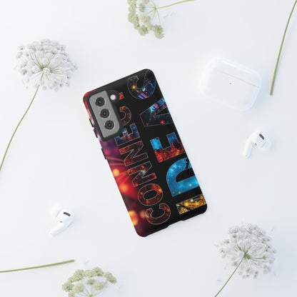 Vibrant Phone Case: 'CONNECT IDEAS' Design for Protection and Style