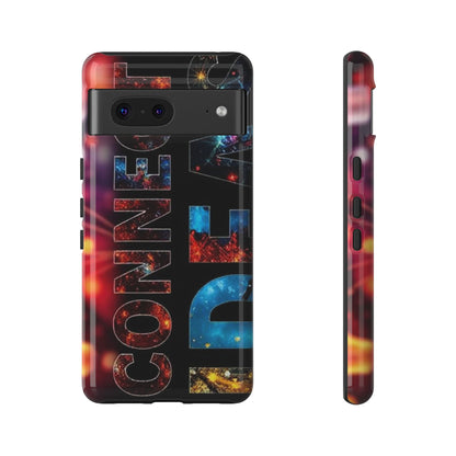 Vibrant Phone Case: 'CONNECT IDEAS' Design for Protection and Style