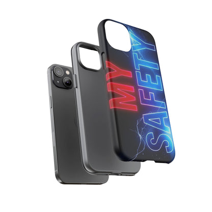 Vibrant Phone Case: 'MY SAFETY' Design for Protection and Style