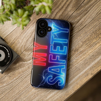 Vibrant Phone Case: 'MY SAFETY' Design for Protection and Style