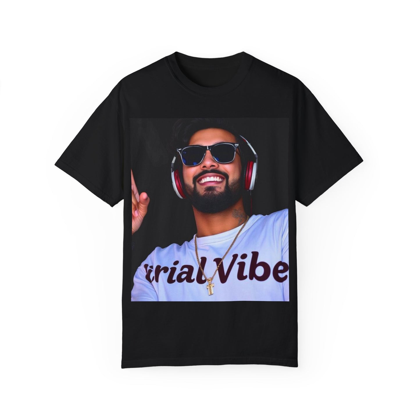 Unisex Garment-Dyed T-shirt - 'Trial Vibe' & 'Rise Higher' Inspirational Graphic Tee