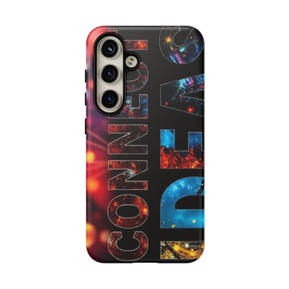 Vibrant Phone Case: 'CONNECT IDEAS' Design for Protection and Style