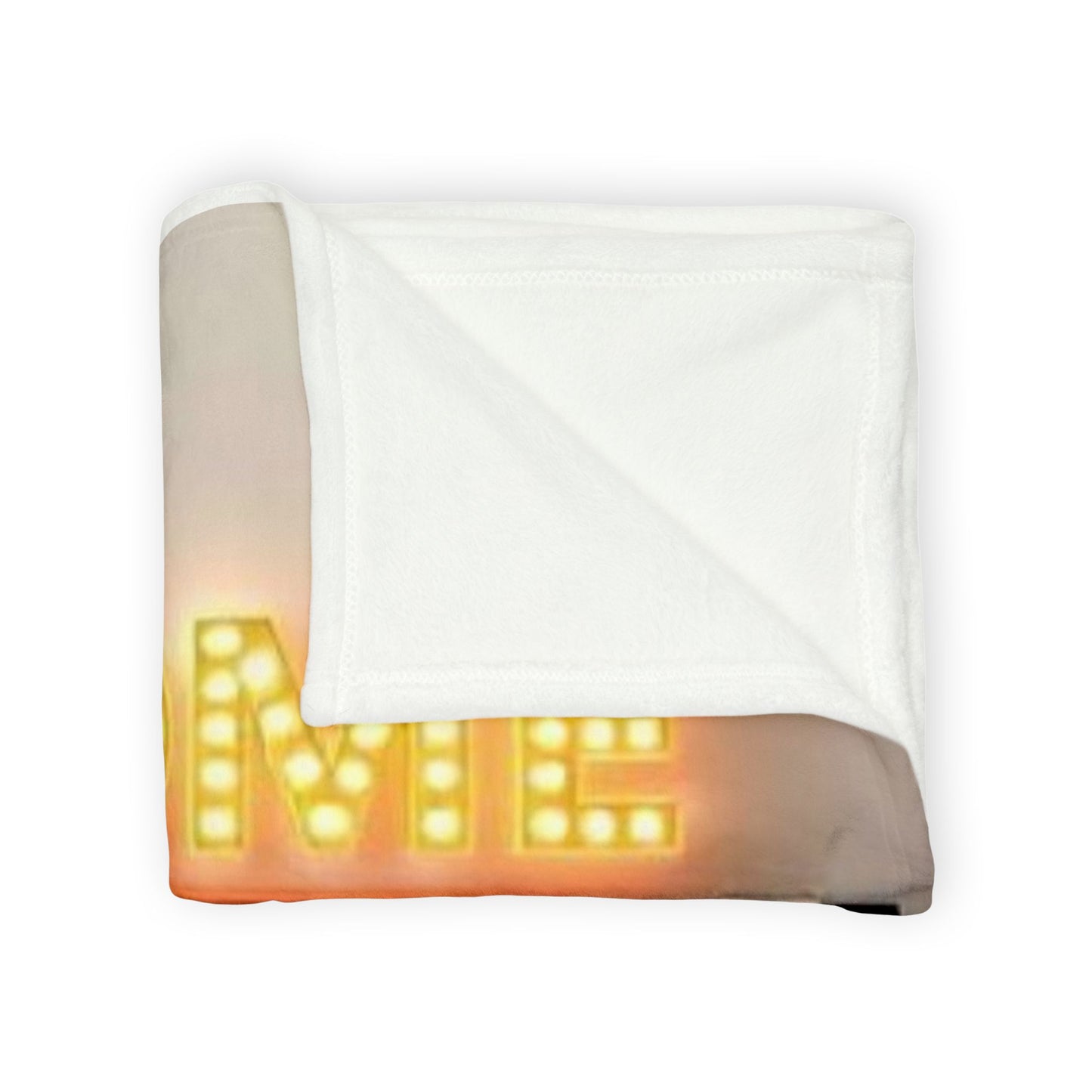 Polyester Blanket with 'Welcome' Design - Perfect for Home Decor