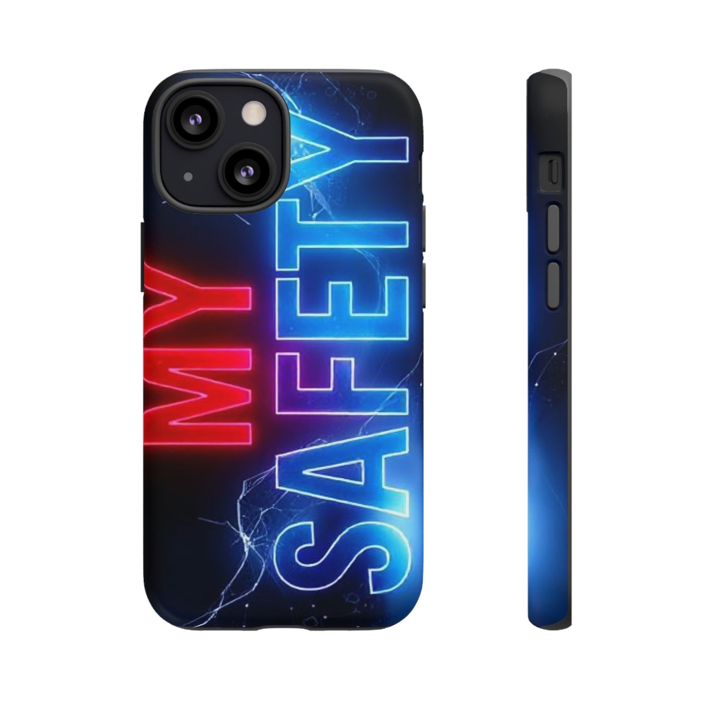 Vibrant Phone Case: 'MY SAFETY' Design for Protection and Style